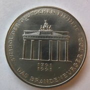 10 marek 1991 A Niemcy Brama Brandenburska Srebro 0,625 waga 15,5