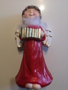 Piękny aniołek z harmonijka świąteczny 