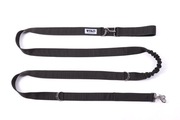 Przepinana szeroka smycz z amortyzacją  - podwójny karabinczyk