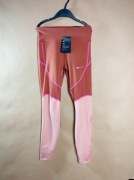 Nike Legginsy Damskie Sportowe  Brązowo-Różowe Treningowe Nowe 