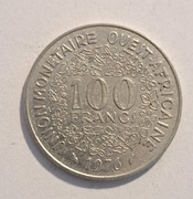 100. Moneta Afryka Zachodnia 100 franków 1976 rok