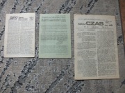 zestaw 3szt. oryginalna ulotka SOLIDARNOŚĆ Gdańsk '80 biuletyn strajk PRL