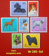Znaczki fauna;285: psy, zwierzęta- Węgry 1967r **