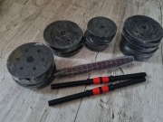 Komplet ciężarów hantli gryf 23kg