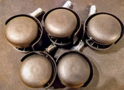 Kółka do fotela obrotowego 5 szt. Fi 11mm Śr. 50mm