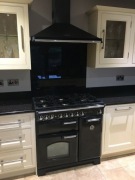 FALCON DELUX ekskluzywna kuchnia STYL RETRO 90 czarna + srebro SOLIDNA 