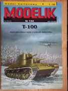 Model Kartonowy Modelik 2004\01 T-100 rosyjski czołg ciężki