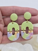 Kolczyki ręcznie robione, glina polimerowa, żywica uv, nowe