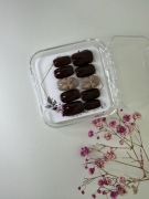 Luxury press on nails S czekolada kokardki