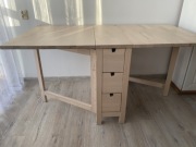 Stół NORDEN iKEA, drewniany brzoza opuszczany blat