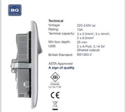 elektryczne podwójne przełączane gniazdo zasilania szybkiego ładowania