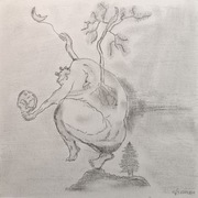 obraz ołówek 25/25 TYTUL - Tytan