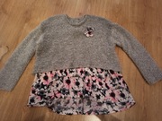 Ręcznie robiony sweter z tuniką oversize 8-11 lat