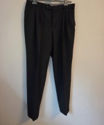 eleganckie spodnie męskie z kantem czarne XL