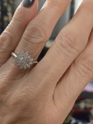 Pierścionek z białego złota z brylantami, pr.585, rozm.11