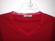 OKaZJA Marks & Spencer bluzka czerwona V-neck, rozmiar UK 12 (M/L)