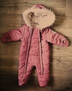 Kombinezon zimowy niemowlęcy ocieplany roz 74 pikowany z kapturem + GRATIS