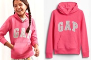 GAP różowa bluza kangurka z kapturem i logo 6 7 lat