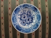 Talerzyk fajansowy kobalt talerz głęboki wersja mini fajans Włocławek PRL