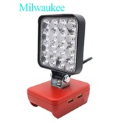 Lampa do Milwaukee 2 x USB robocza warsztatowa halogen 16 Led z adapterem