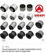 TULEJE WAHACZA TYŁ GUMY ZAWIESZENIE VOLVO S60 V70 S80 KPL DELPHI SIDEM FEBI
