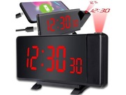 Zegar Z Projektorem Czarny 