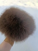 Brązowy Toczek śliczny cieply 