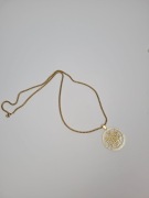 Naszyjnik złoty z wisiorkiem Sześcian Metatrona geometryczny