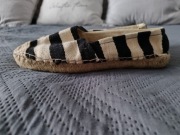 Espadryle w czarne paski H&M płaskie rozmiar 38 Nowe