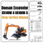 Doosan DX140W-5 DX160W-5 Service Manual Instrukcja serwisowa SN1001+