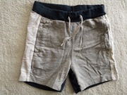 Szare granatowe regulowane krótkie spodenki szorty dresowe Name It 128