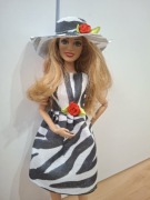 Ubranko dla lalki sukienka zebra 