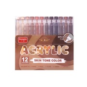 Markery Akrylowe GuangNa – Red-Brown Skin Series (12 sztuk)