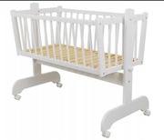 Nowa Kołyska  BIAŁA 90X40 cm bujany kosz łóżeczko niemowlęce Lettino 