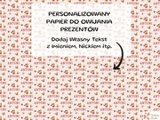 Papier do pakowania prezentów Renifery Personalizowany 610mm na 1000mm