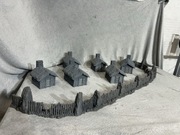 Palisada i 6 domkow makiety teren do gry bitewnej lotr sbg saga
