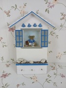 Marynistyczny wieszaczek z misiem na klucze Domek przestrzenny 3D Klucze