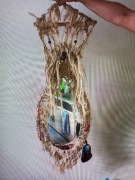 Lustro wiszące boho sowa