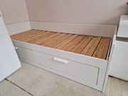 Łóżko IKEA BRIMNES + dwa materace + narzuta. Stan idealny. 