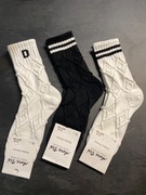 3pak skarpetki długie- czarne, białe 