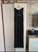 Czarna maxi sukienka ekskluzywnej marki BEBE r. XL 42 nowa