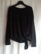 Czarna bluzeczka wiązana na boku, Bershka, r.M/L