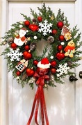 Wianek wieniec świąteczny bożonarodzeniowy na drzwi sztuczny