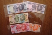 Urugwaj zestaw banknotów 5  sztuk stan 1