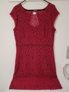 Nowa bordowa koronkowa sukienka Commander rozmiar 42