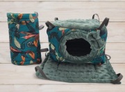 Zestaw z tkaniny wodoodpornej dla gryzonia koszatniczki szczura