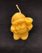 Świeca świeczka woskowa z wosku pszczelego mikołaj