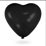 Czarne Balony Lateksowe w Kształcie Serca ,Śluby, Urodziny, Rocznice