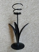 Świecznik Kwiat Tulipan * Metalowy * Czarny * Wys. 30 cm