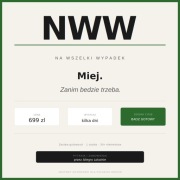 Plecak Ewakuacyjny z Wyposażeniem NWW 72H | Zgodny z RCB | Zestaw gotowości